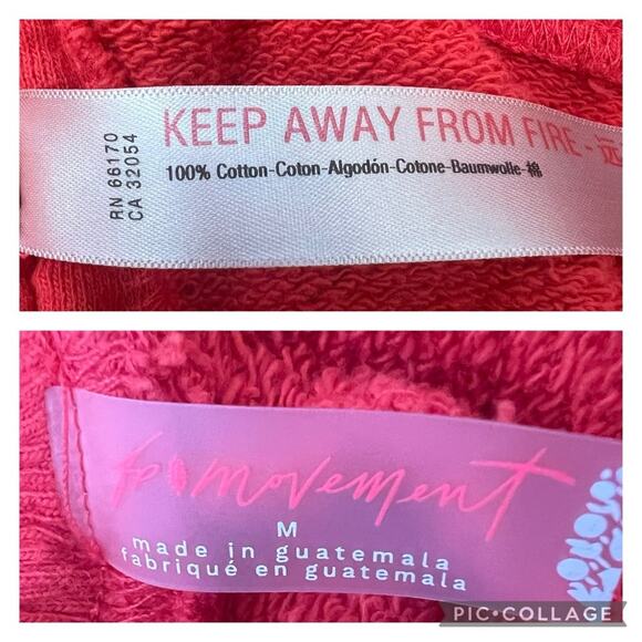 Free People Movement Off Sides Ruched Shorts in Grapefruit Red Size M Athletic - Picture 7 of 11